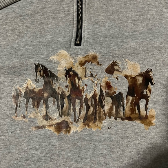 SHEIN Gray Sweater with Horse Print - Picture 4 of 8